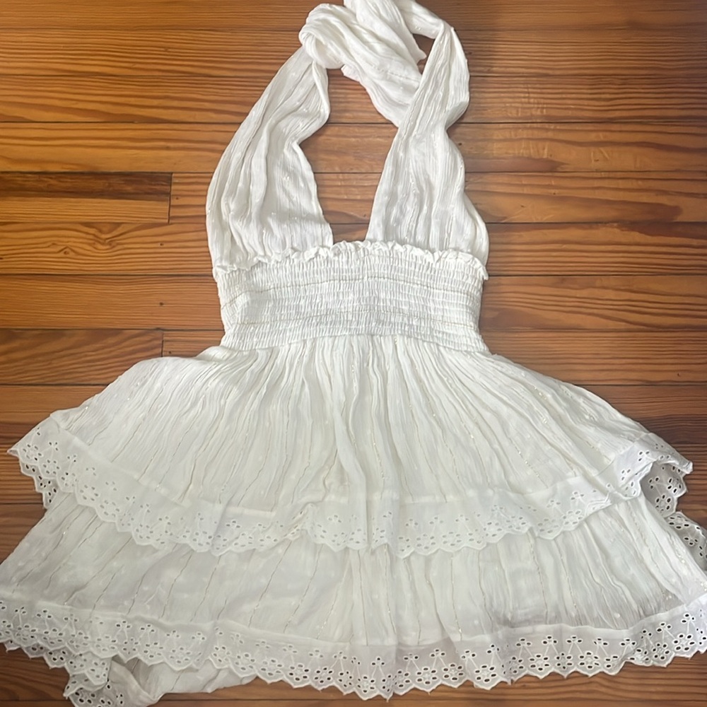 Elegant White Halter Top